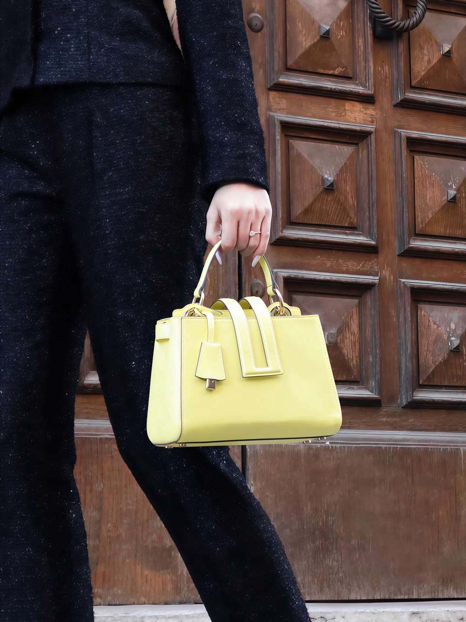 Marina Lorenzi. Premium Italian calfskin leather. Exclusive Italian design. Handmade Italian leather bag.