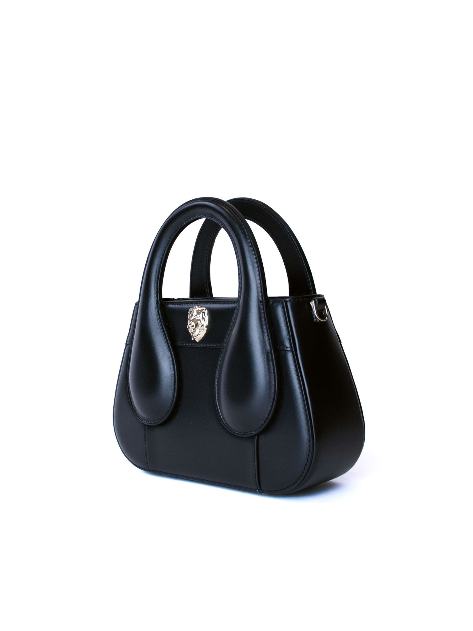 Gamberini bag. Premium Italian calfskin leather handbag with 18k gold-plated accessory.