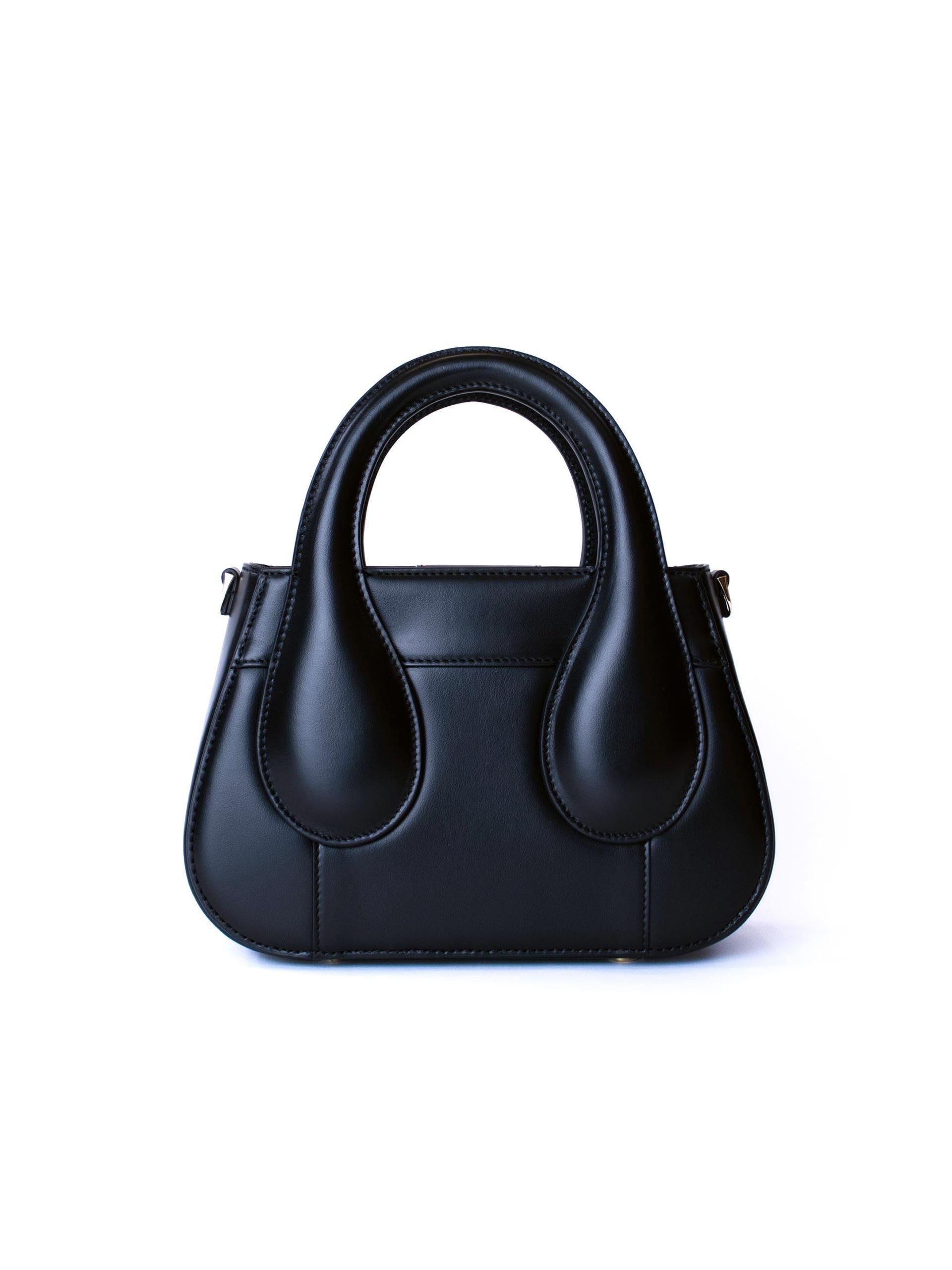 Gamberini bag. Premium Italian calfskin leather handbag with 18k gold-plated accessory.