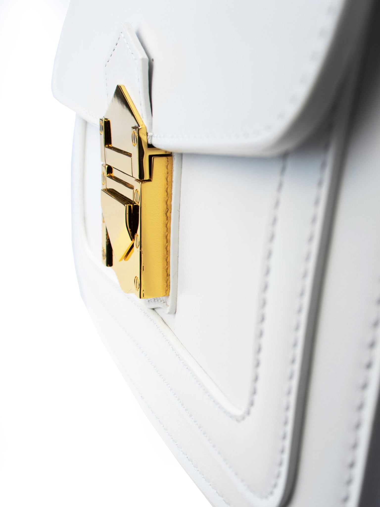 Marina Lorenzi. Zada Bag – Luxury Italian handbag with a 18k gold-plated closure, contrasting tones, and detachable shoulder strap, make of premium Italian calfskin leather. 